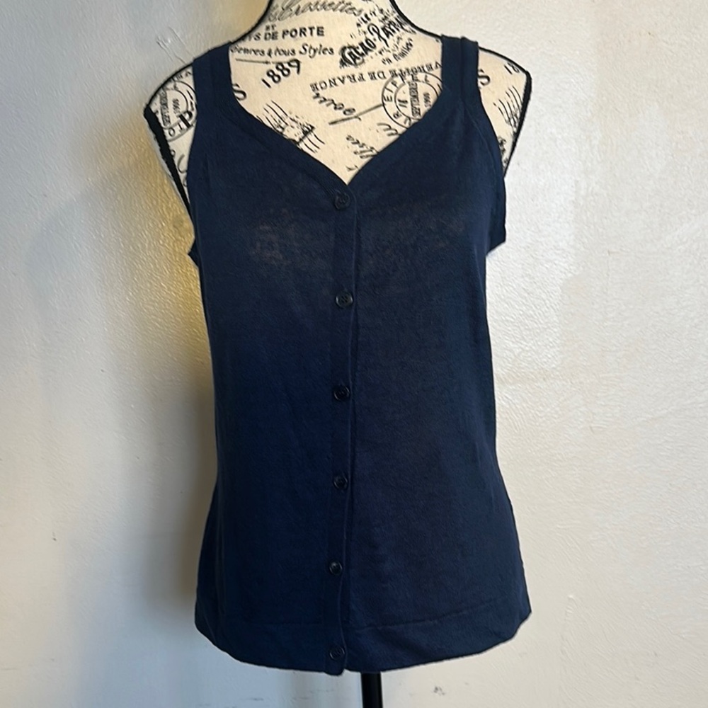 Lafayette 148 New York Black Fitted Tank Top